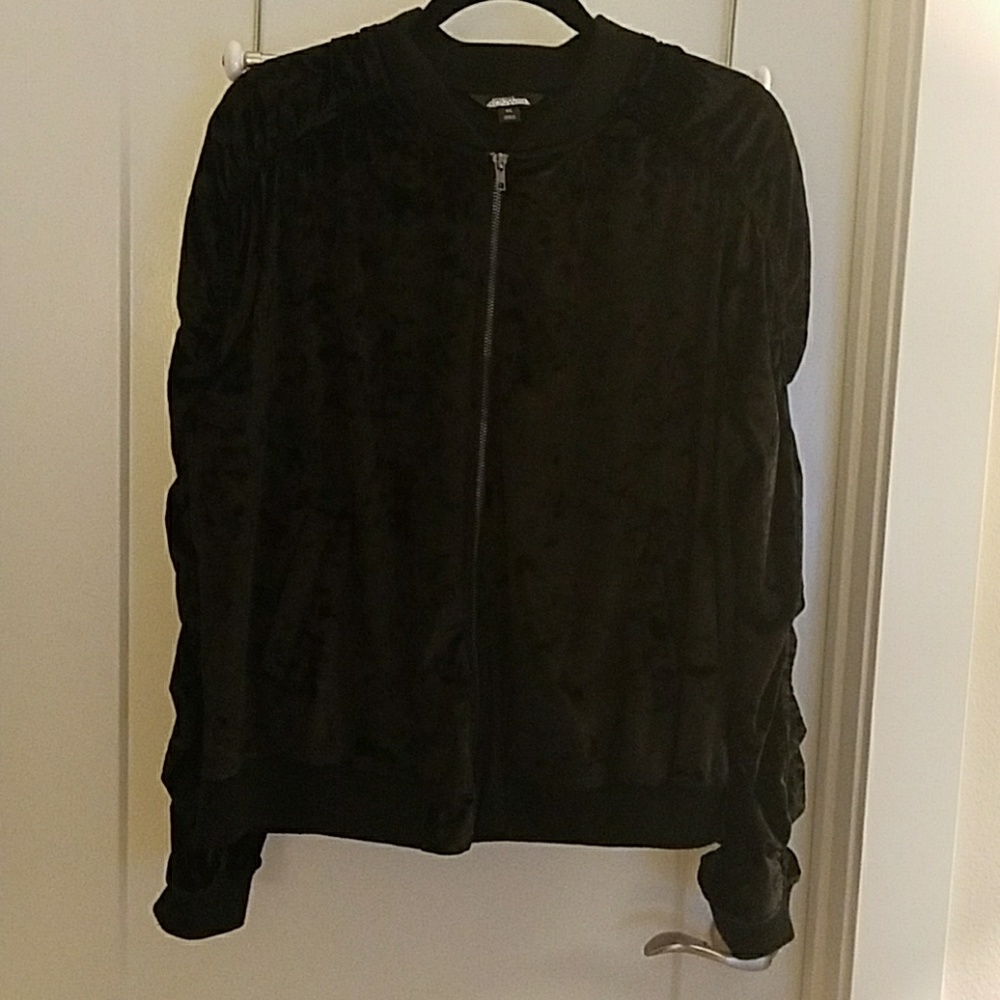 Velvety jacket.